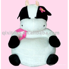 pink plush stuffed animal cow toy sofa
